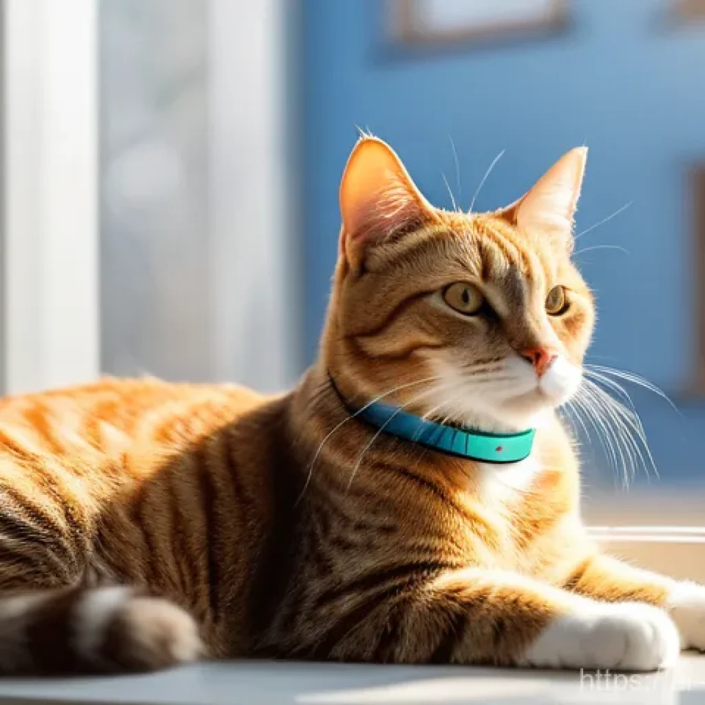 반려로봇과 함께하는 동물 보호 활동 - **Prompt:** A serene and heartwarming scene featuring a medium-sized, healthy domestic shorthair cat...