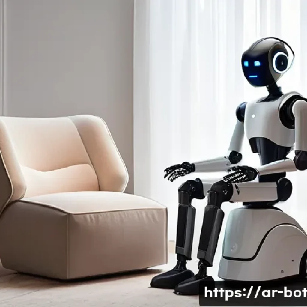 반려로봇의 감정 인식 기능 - **Emotional Companion in a Modern Home:**
A comfortable and modern living space, bathed in soft,...