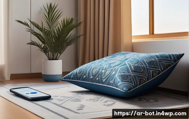 반려로봇의 소프트웨어 업데이트 방법 - A modern home interior featuring a sleek domestic robot actively cleaning the floor, with a visible ...